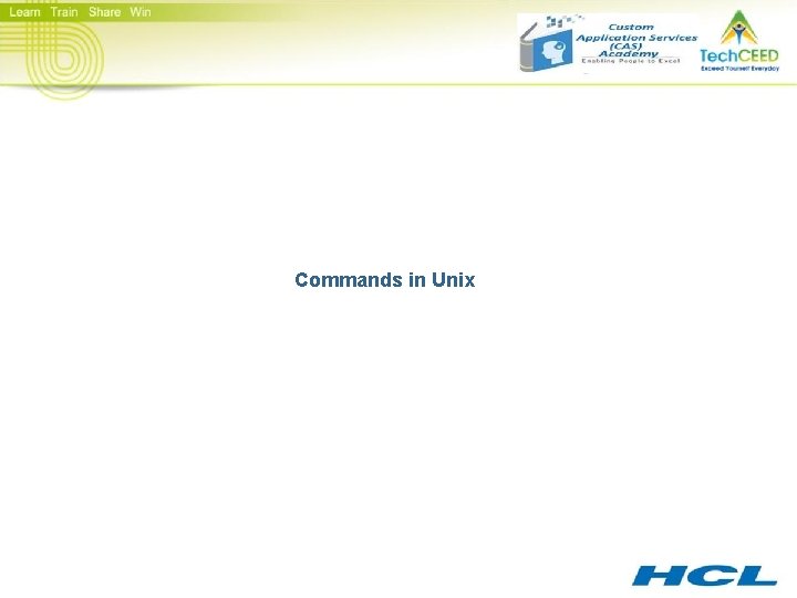 Commands in Unix 