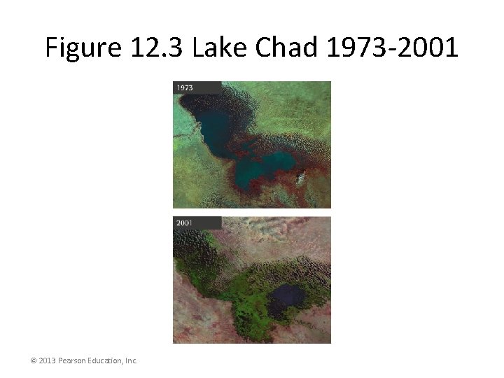 Figure 12. 3 Lake Chad 1973 -2001 © 2013 Pearson Education, Inc. 