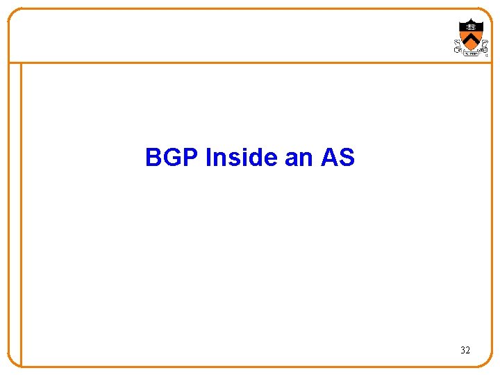 BGP Inside an AS 32 