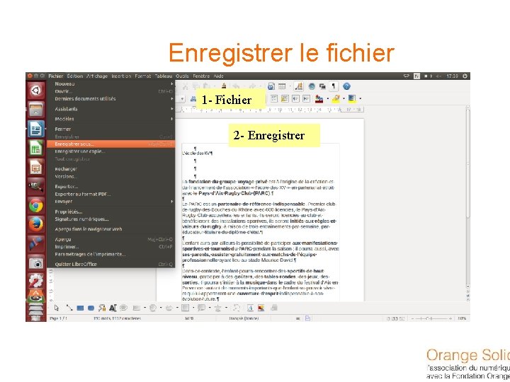 Enregistrer le fichier 1 - Fichier 2 - Enregistrer 