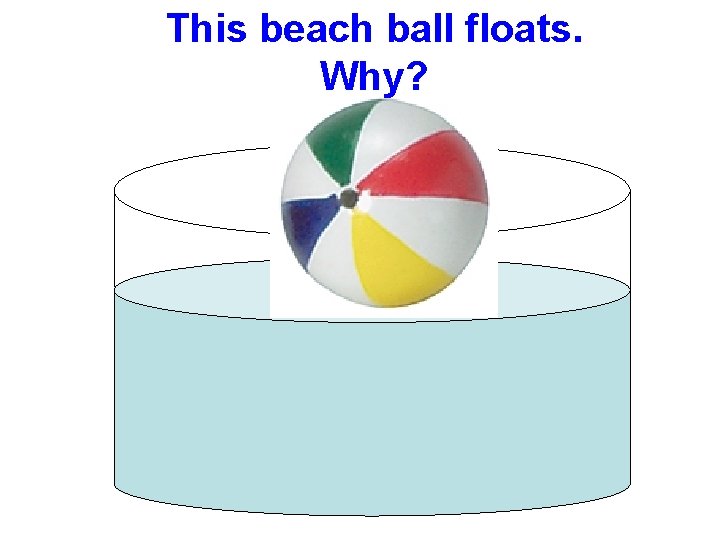 This beach ball floats. Why? 