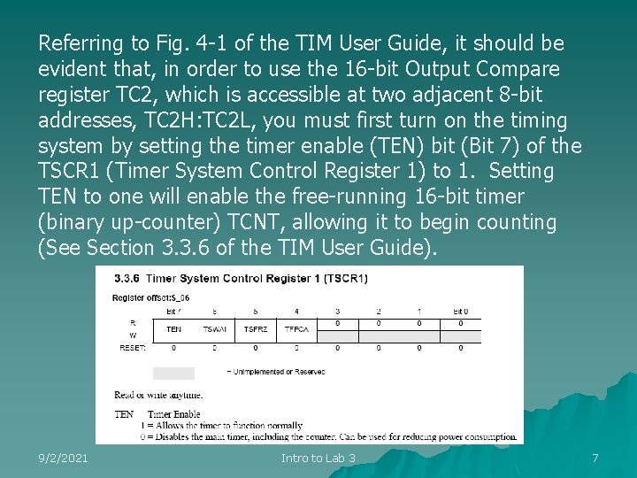 Referring to Fig. 4 -1 of the TIM User Guide, it should be evident