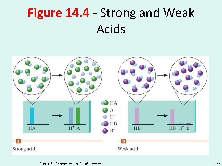 Figure 14. 4 - Strong and Weak Acids Copyright © Cengage Learning. All rights