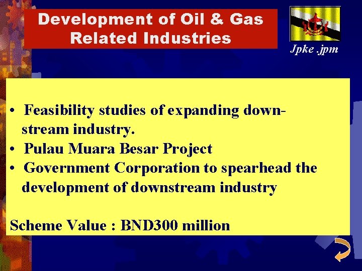 Development of Oil & Gas Related Industries Jpke. jpm • Feasibility studies of expanding