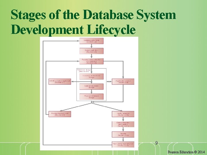Stages of the Database System Development Lifecycle 9 Pearson Education © 2014 