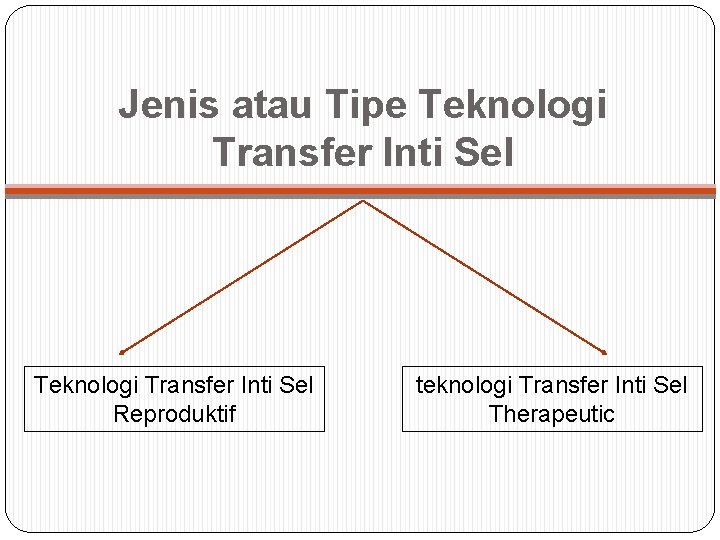 Jenis atau Tipe Teknologi Transfer Inti Sel Reproduktif teknologi Transfer Inti Sel Therapeutic 
