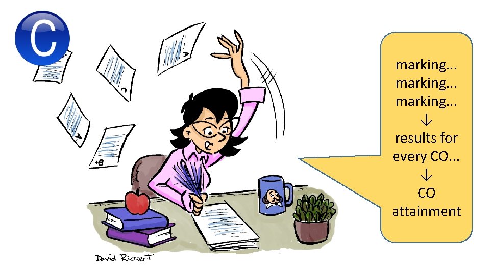 marking. . . ↓ results for every CO. . . ↓ CO attainment 