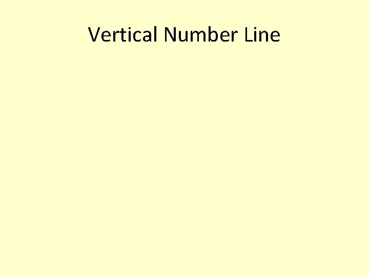 Vertical Number Line 