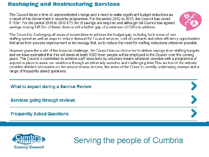 Serving the people of Cumbria 