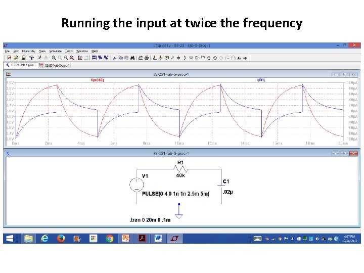 Running the input at twice the frequency 