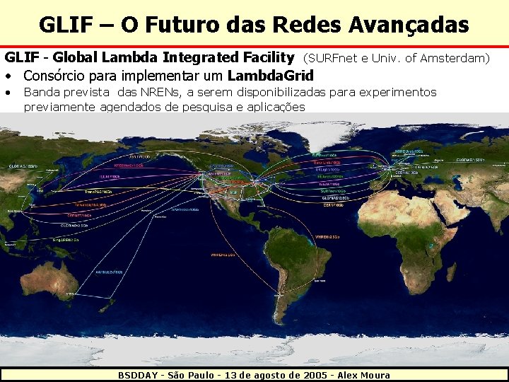 GLIF – O Futuro das Redes Avançadas GLIF - Global Lambda Integrated Facility (SURFnet