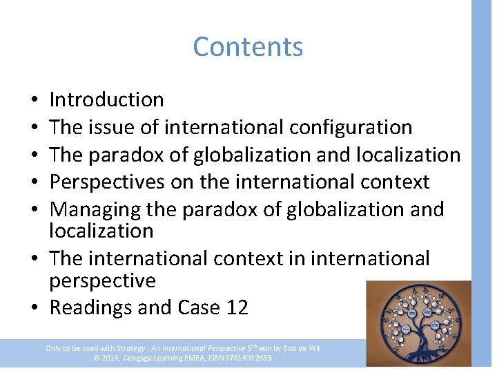 Contents Introduction The issue of international configuration The paradox of globalization and localization Perspectives