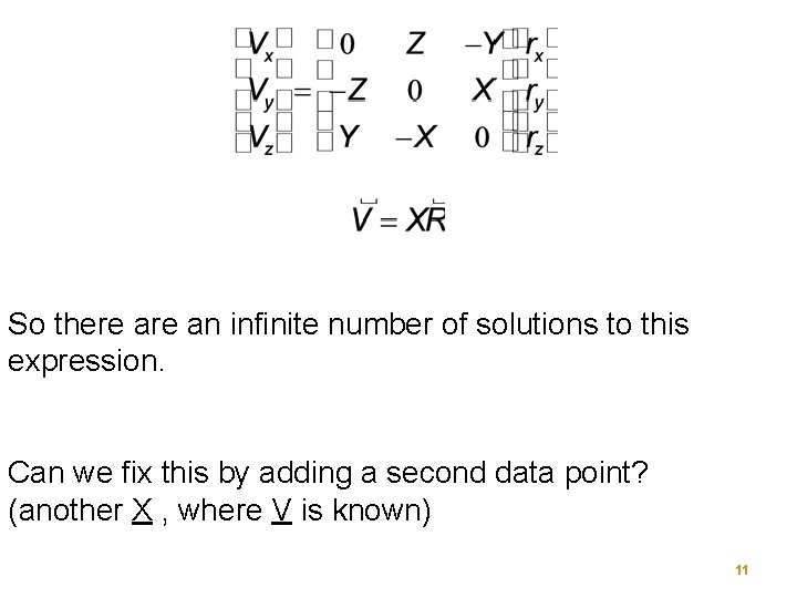So there an infinite number of solutions to this expression. Can we fix this