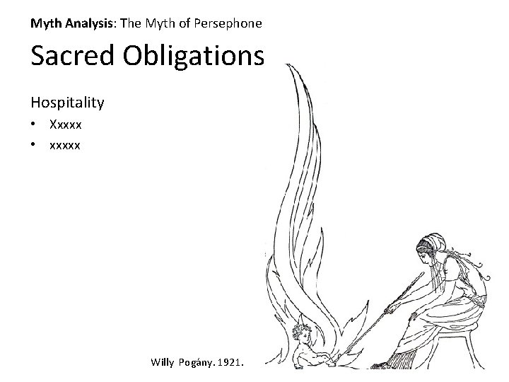 Myth Analysis: The Myth of Persephone Sacred Obligations Hospitality • Xxxxx • xxxxx Willy