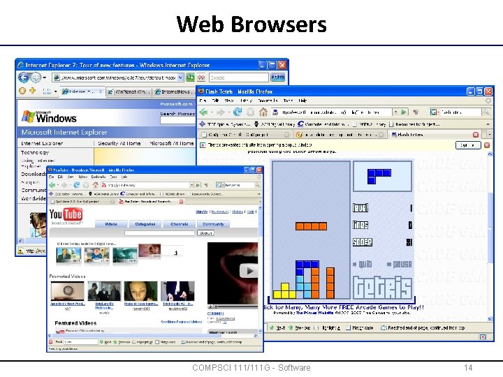 Web Browsers COMPSCI 111/111 G - Software 14 