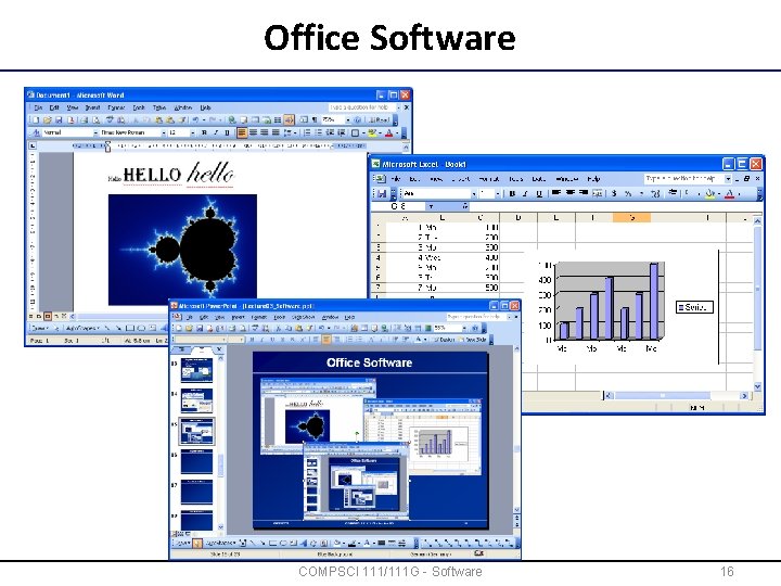 Office Software COMPSCI 111/111 G - Software 16 