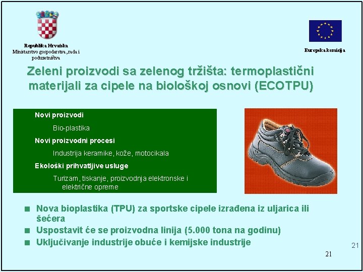 Republika Hrvatska Ministarstvo gospodarstva, rada i poduzetništva Europska komisija Zeleni proizvodi sa zelenog tržišta: