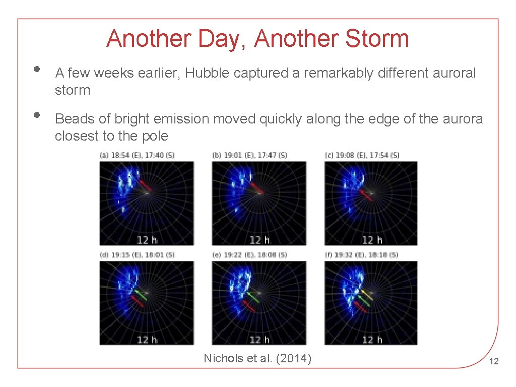 Another Day, Another Storm • • A few weeks earlier, Hubble captured a remarkably