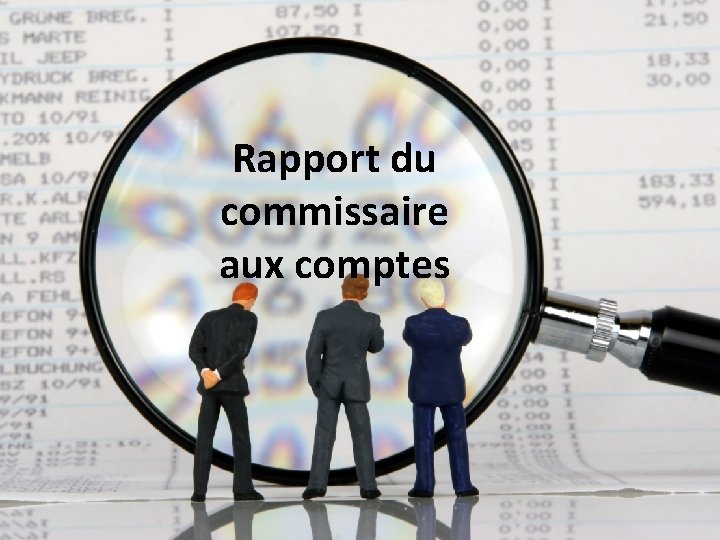 Rapport du commissaire aux comptes 