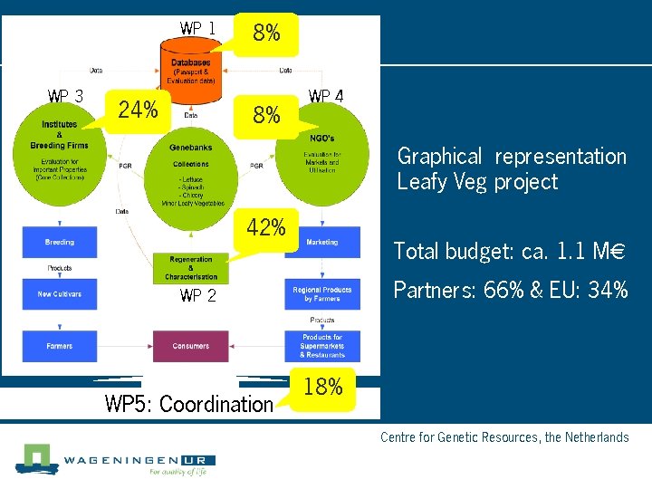 WP 1 WP 3 8% WP 4 24% 8% Graphical representation Leafy Veg project