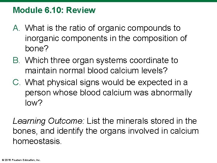 Module 6. 10: Review A. What is the ratio of organic compounds to inorganic