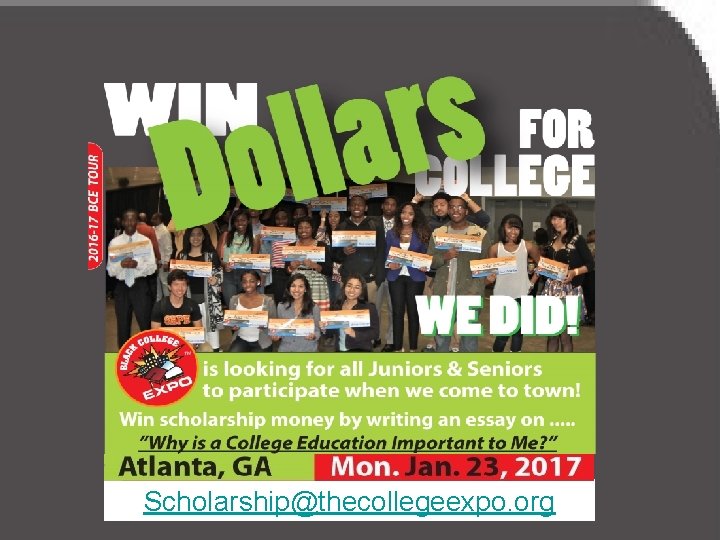 Scholarship@thecollegeexpo. org 