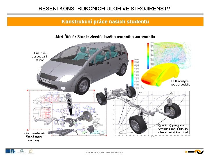 ŘEŠENÍ KONSTRUKČNÍCH ÚLOH VE STROJÍRENSTVÍ Konstrukční práce našich studentů Aleš Říčař : Studie víceúčelového