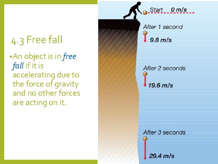 4. 3 Free fall • An object is in free fall if it is 4. 3 Free fall • An object is in free fall if it is