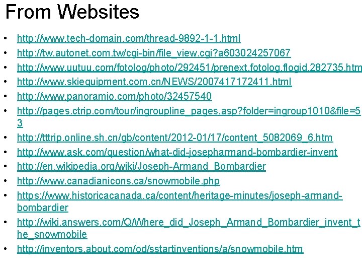 From Websites • • • • http: //www. tech-domain. com/thread-9892 -1 -1. html http: