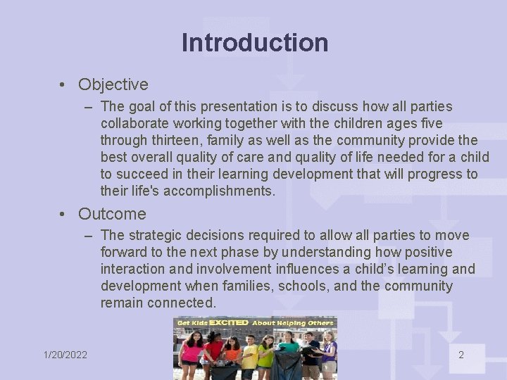 Introduction • Objective – The goal of this presentation is to discuss how all