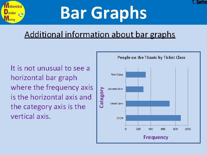 Bar Graphs Additional information about bar graphs It is not unusual to see a