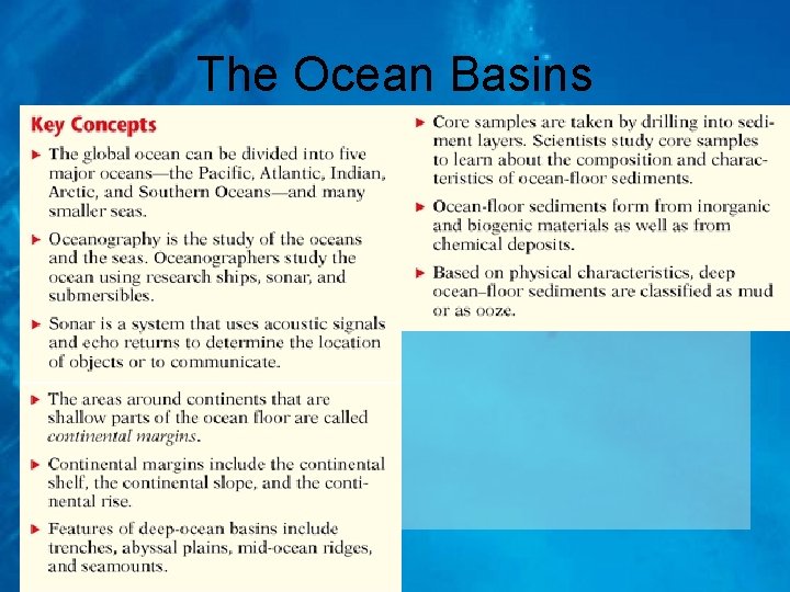The Ocean Basins 