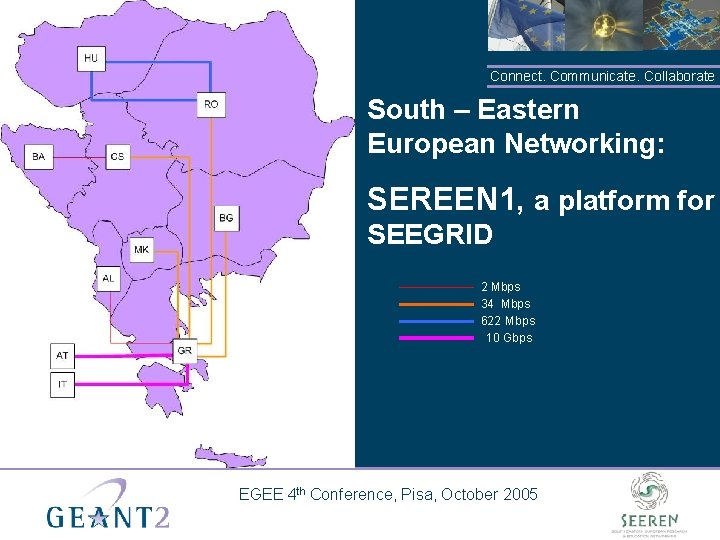 Connect. Communicate. Collaborate South – Eastern European Networking: SEREEN 1, a platform for SEEGRID