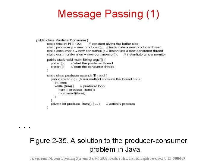 Message Passing (1) . . . Figure 2 -35. A solution to the producer-consumer