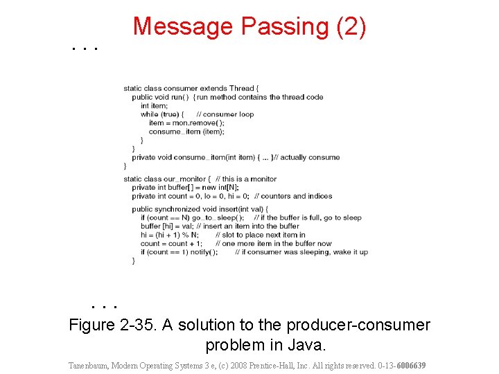 . . . Message Passing (2) . . . Figure 2 -35. A solution