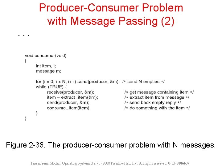 Producer-Consumer Problem with Message Passing (2). . . Figure 2 -36. The producer-consumer problem