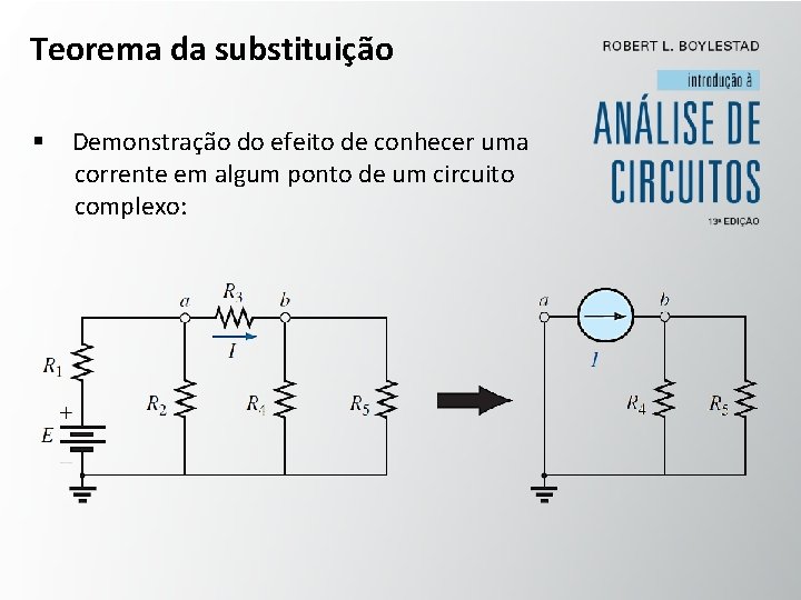 Teorema da substituição § Demonstração do efeito de conhecer uma corrente em algum ponto