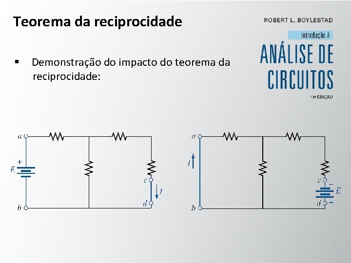 Teorema da reciprocidade § Demonstração do impacto do teorema da reciprocidade: 