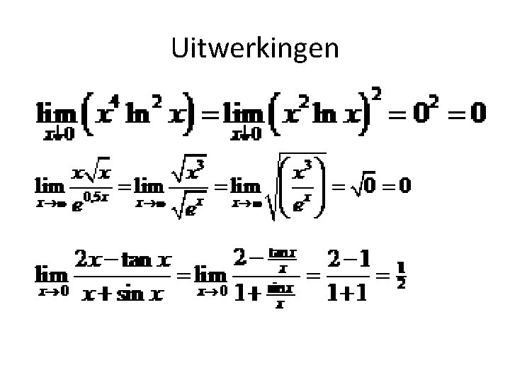 Uitwerkingen 