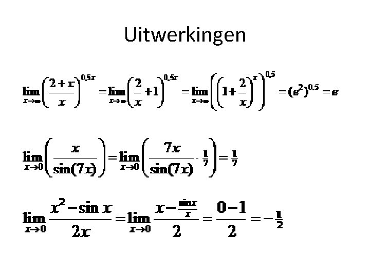 Uitwerkingen 