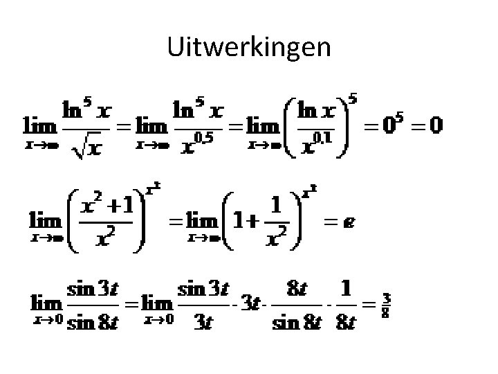 Uitwerkingen 