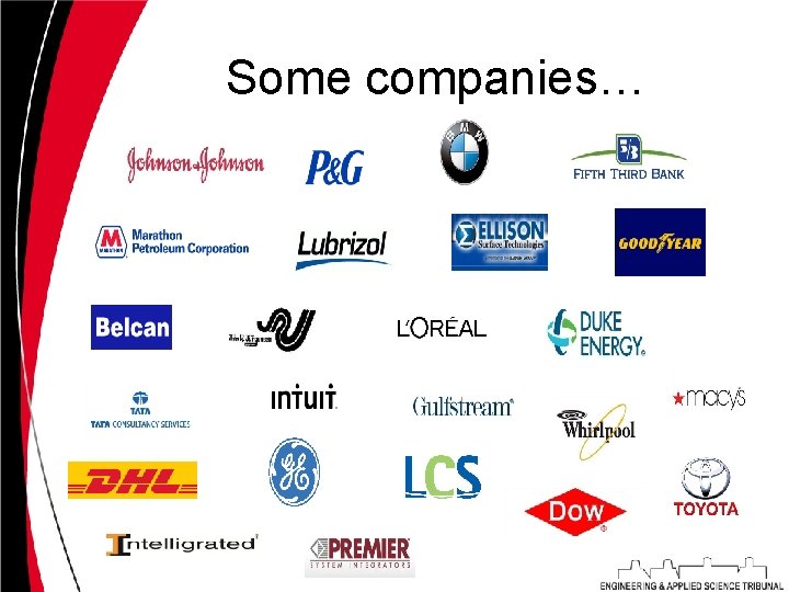 Some companies… 