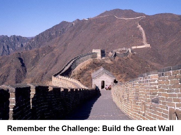 Remember the Challenge: Build the Great Wall 