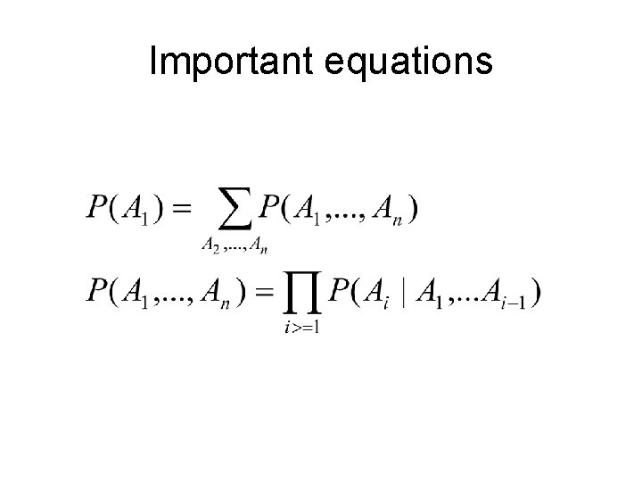 Important equations 