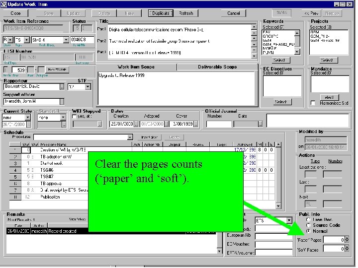 Clear the pages counts (‘paper’ and ‘soft’). 