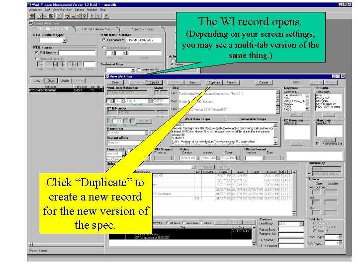 The WI record opens. (Depending on your screen settings, you may see a multi-tab
