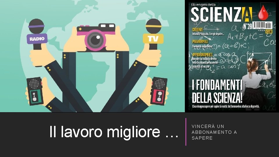 Il lavoro migliore … VINCERÀ UN ABBONAMENTO A SAPERE 