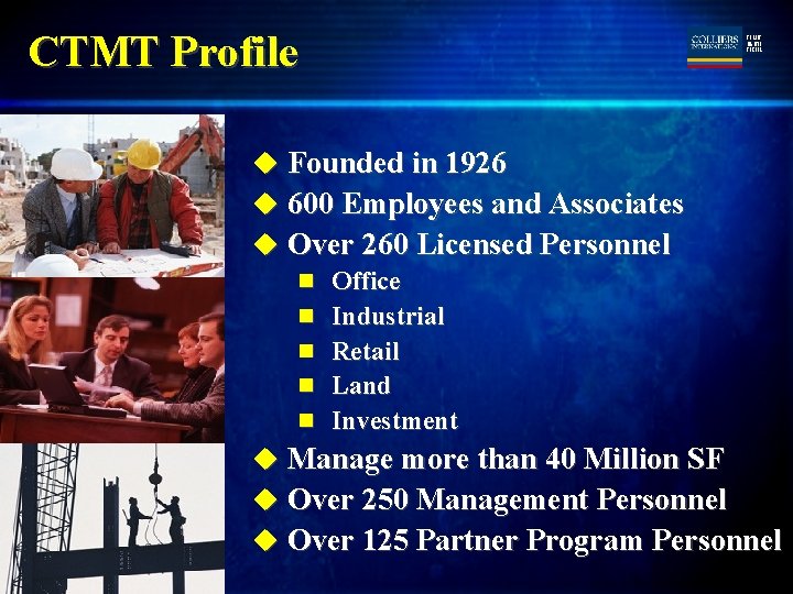 CTMT Profile TURLEY MARTIN TUCKER u Founded in 1926 u 600 Employees and Associates