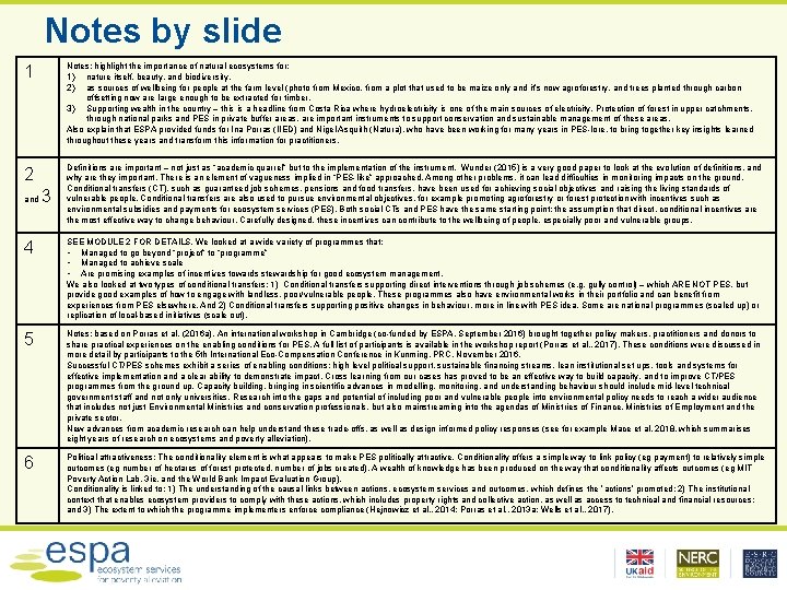 Notes by slide 1 Notes: highlight the importance of natural ecosystems for: 1) nature