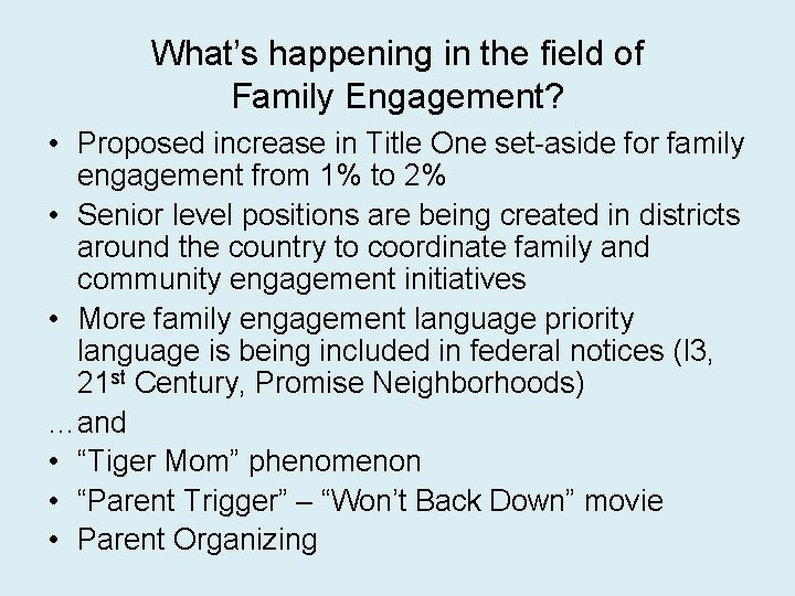 Moving Forward Building Capacity for Systemic Family Engagement